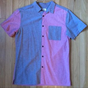 Decor size M grey and pink color-block men’s shirt